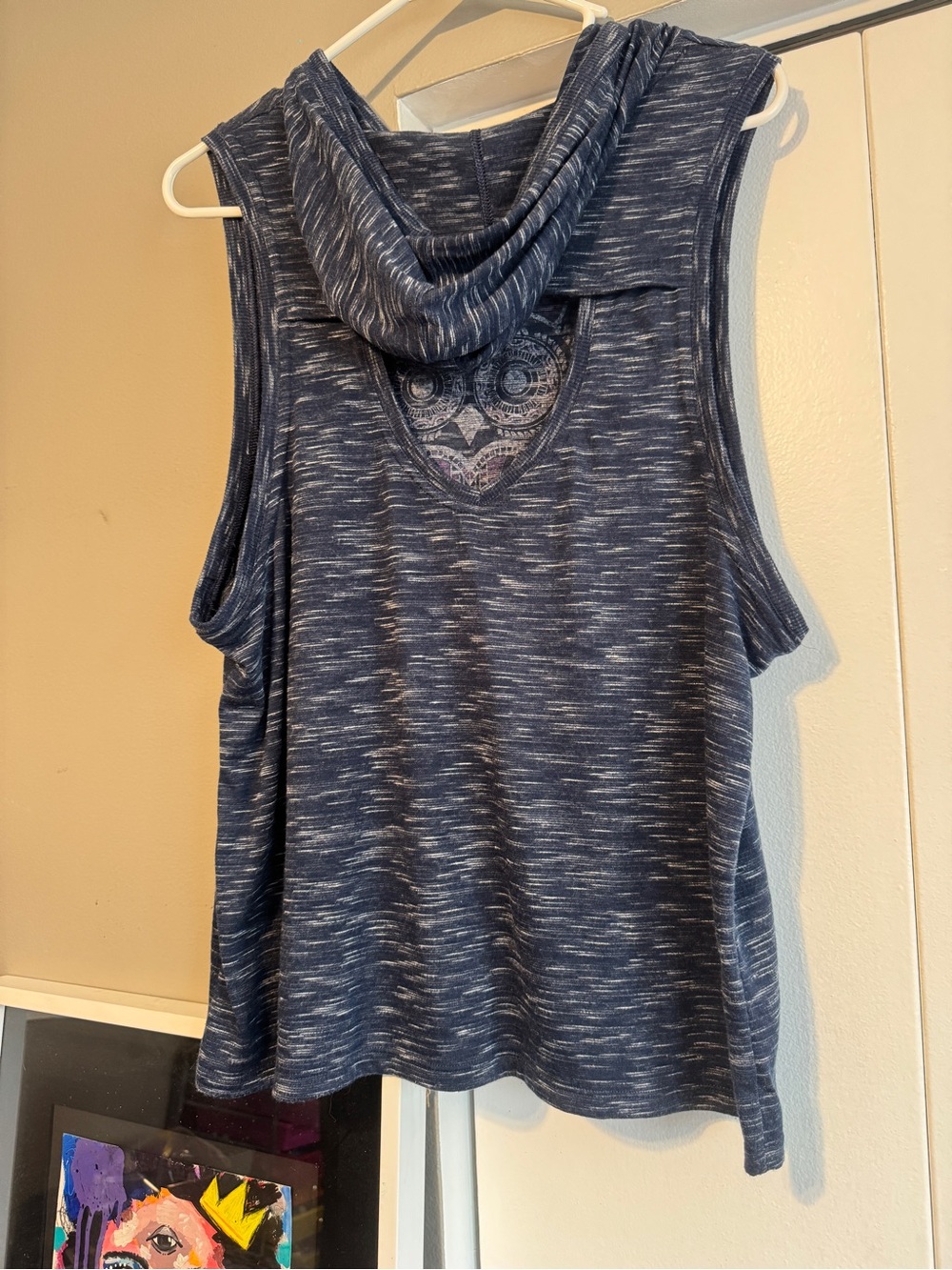 Plus Size 3X Owl Graphic Sleeveless Hoodie Tank Top - Picture 4 of 10